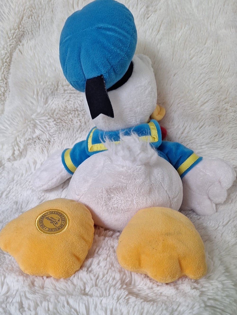 Disney Donald Duck Plush Authentic Gold And Purple Seal - Picture 5 of 8